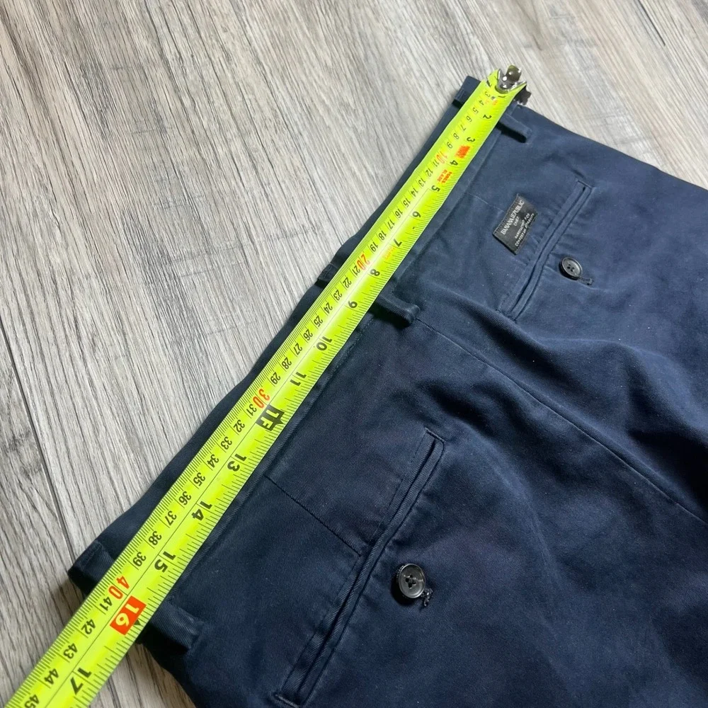 Banana Republic Aiden Slim Fit Mens 32x30 Navy Blue Chino Pants Stretch‎ Cotton